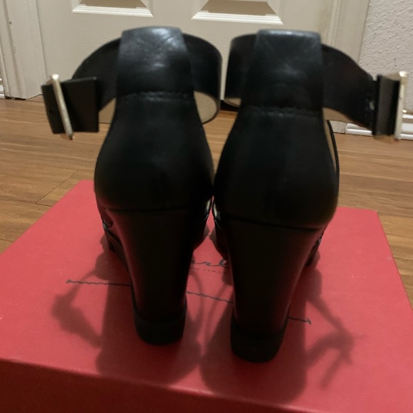 Charly Amar black leather wedge - Picture 4 of 5